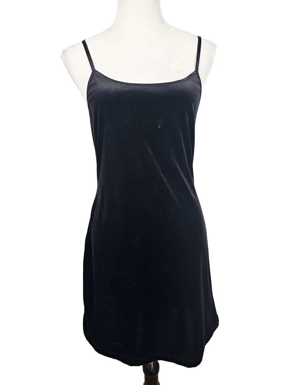 Possessed Clothing Co Large Black Distressed Velour Bodycon Vintage  Dress